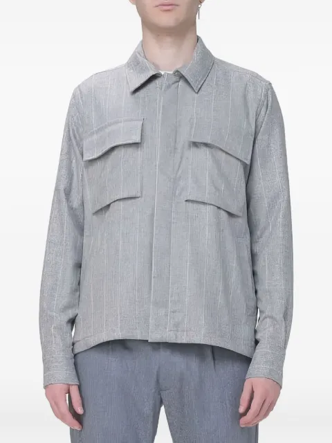Eleventy striped pocket shirt