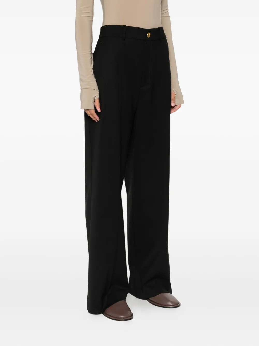 P.A.R.O.S.H. buttoned pocket-embellished trousers Zwart