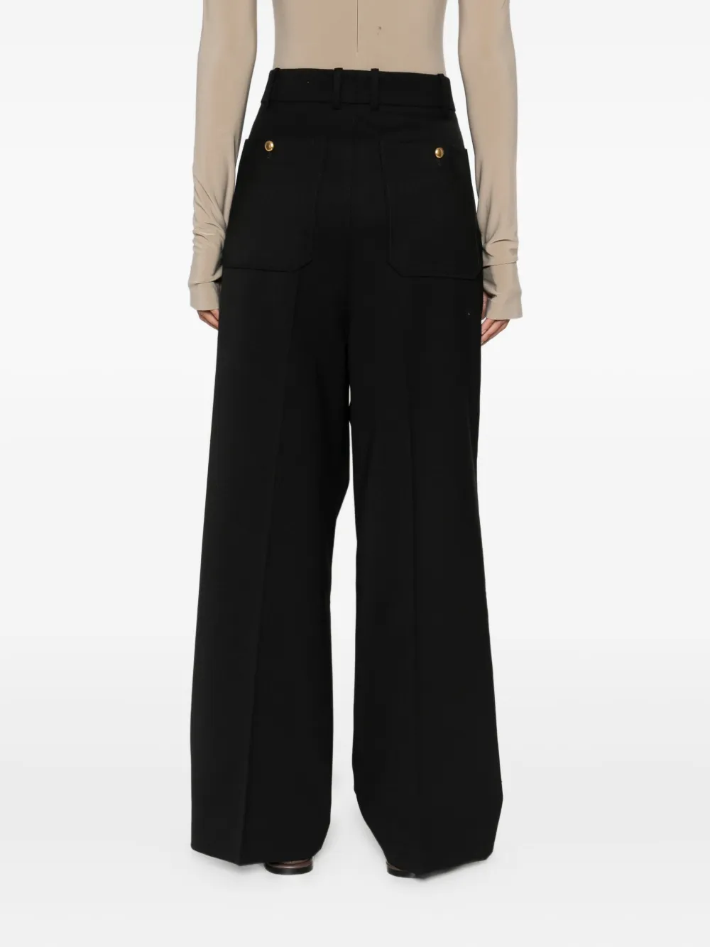 P.A.R.O.S.H. buttoned pocket-embellished trousers Zwart