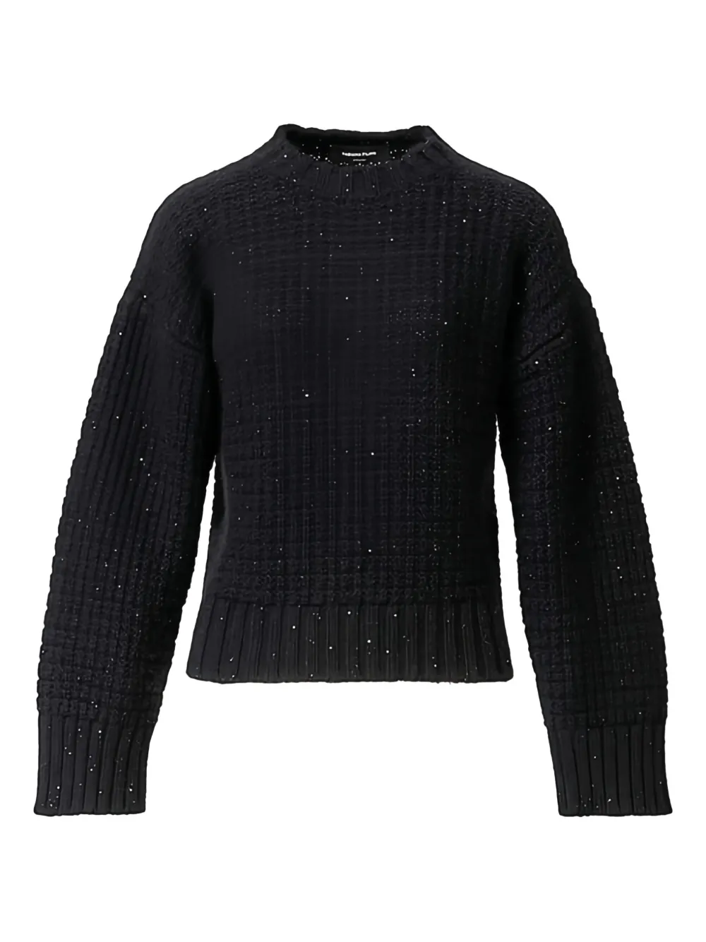 Fabiana Filippi Waffle-knit Sweater In Black