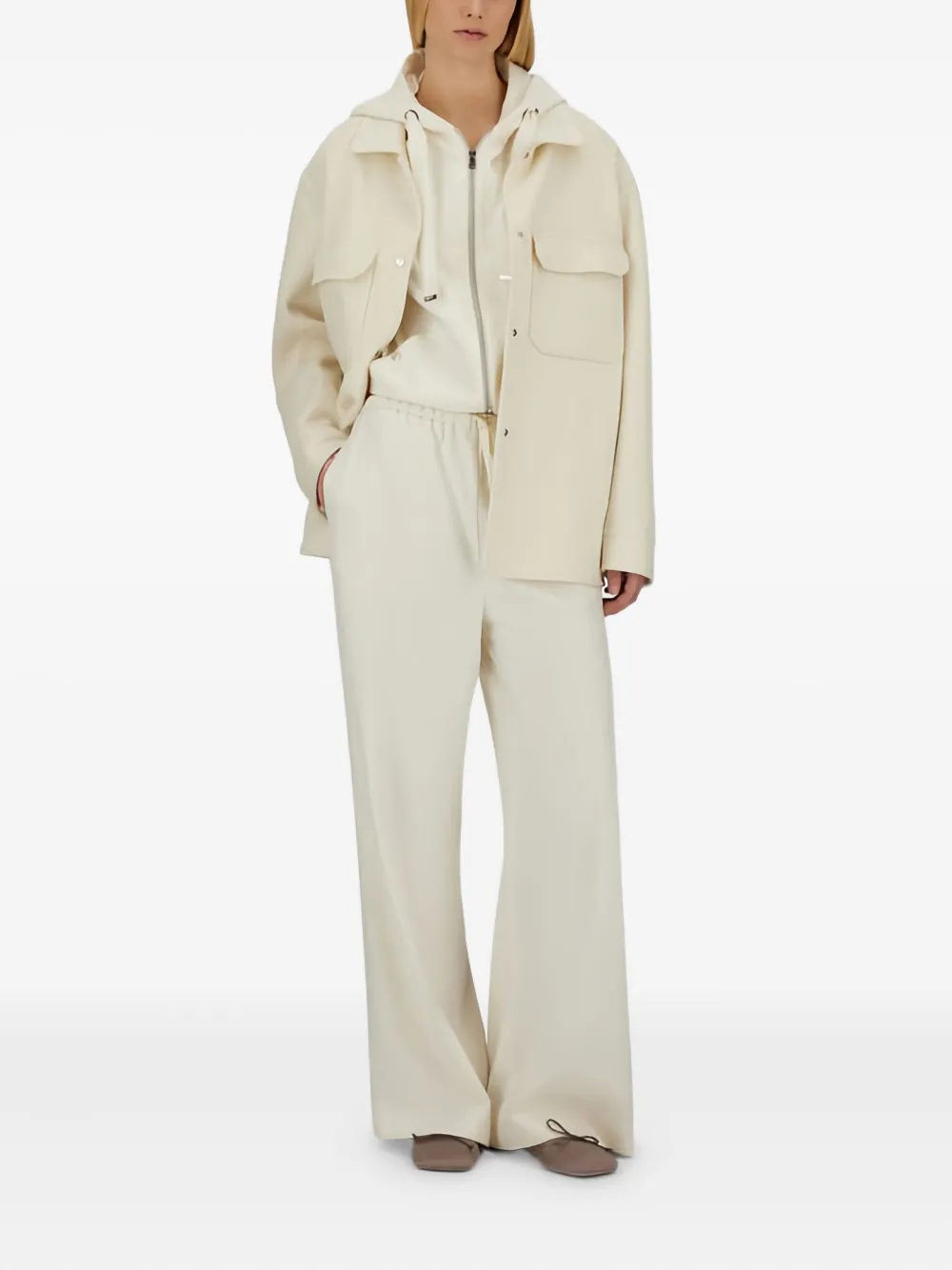 Herno Broek met trekkoord Wit
