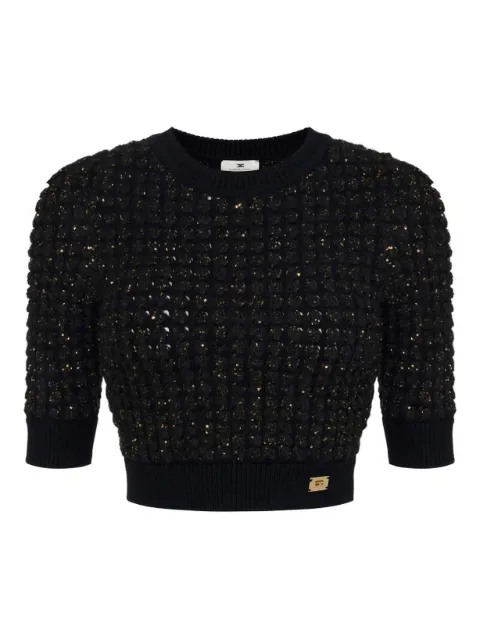 Elisabetta Franchi 仿羔皮呢针织上衣