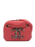 CHANEL Pre-Owned 2020 Lambskin Giant Crystal CC Camera Bag crossbody bag - Pink