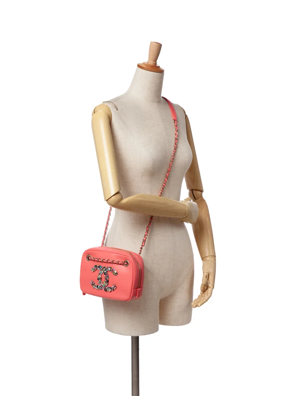 CHANEL Pre-Owned 2020 Lambskin Giant Crystal CC Camera Bag crossbody bag | Pre-Owned | Image 2