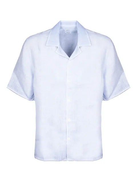 120% Lino camp-collar short-sleeve shirt