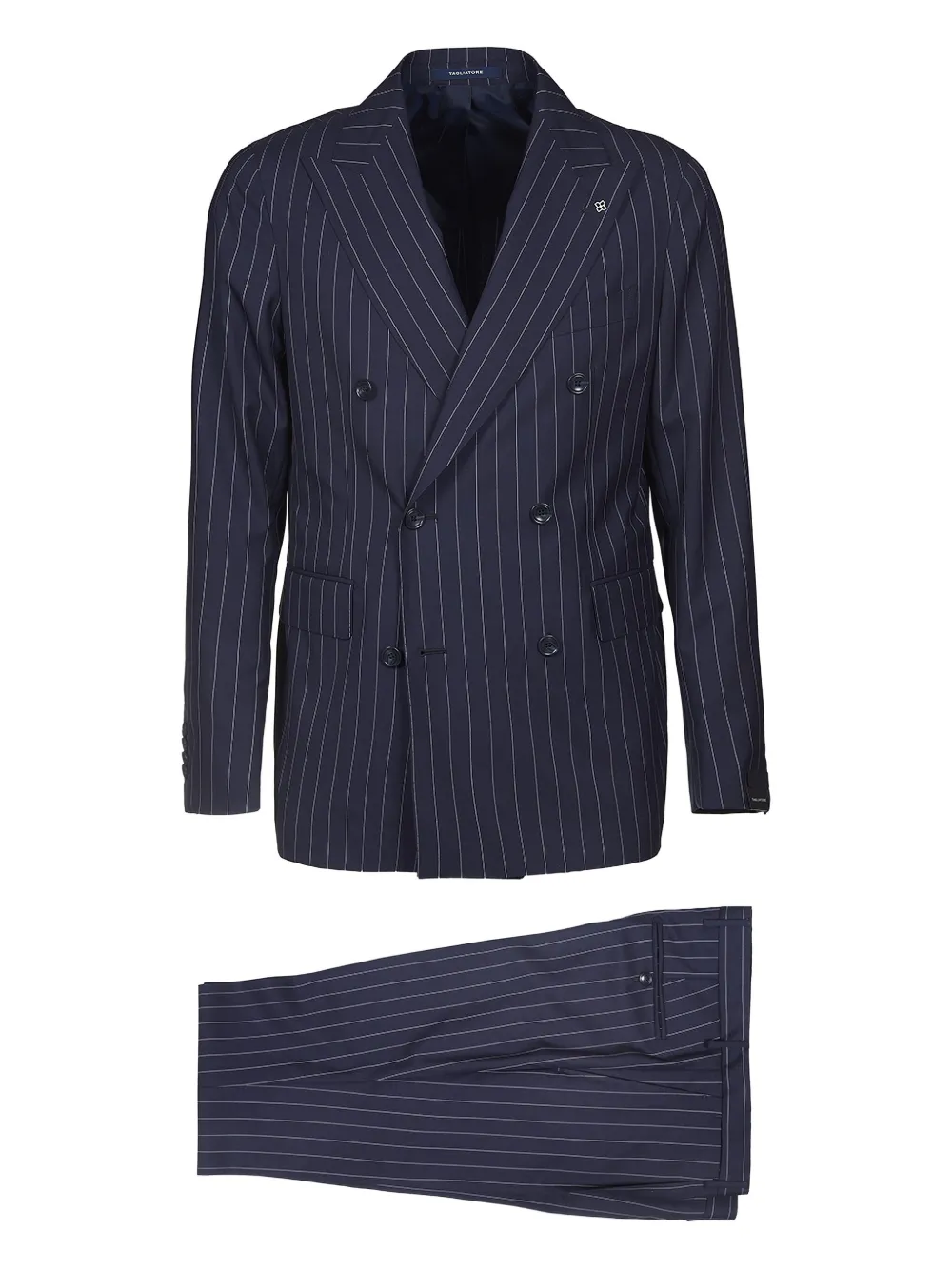 Tagliatore double-breasted pinstripe suit Blauw