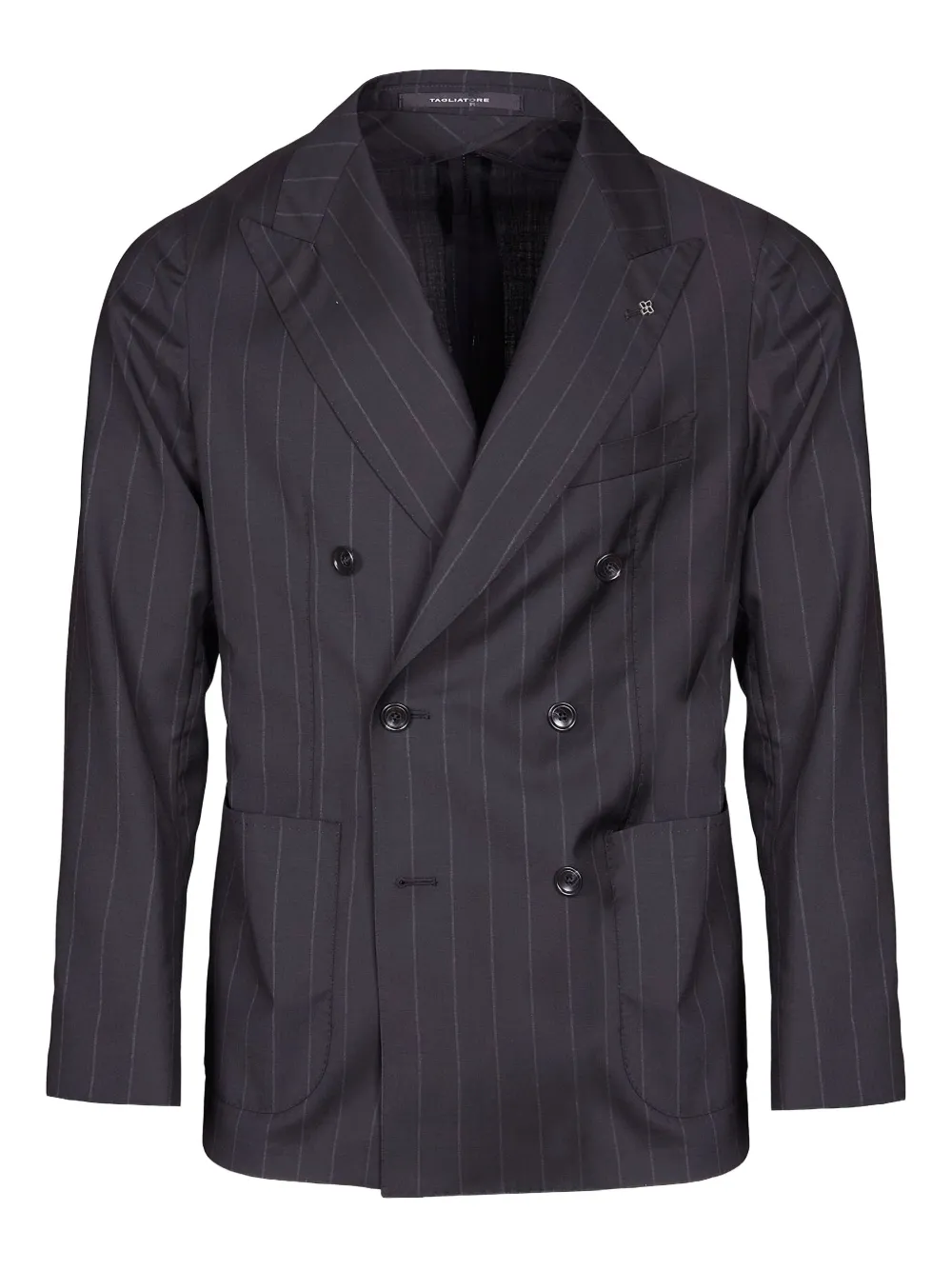 Tagliatore double-breasted pinstriped blazer Zwart