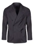 Tagliatore double-breasted pinstriped blazer - Black