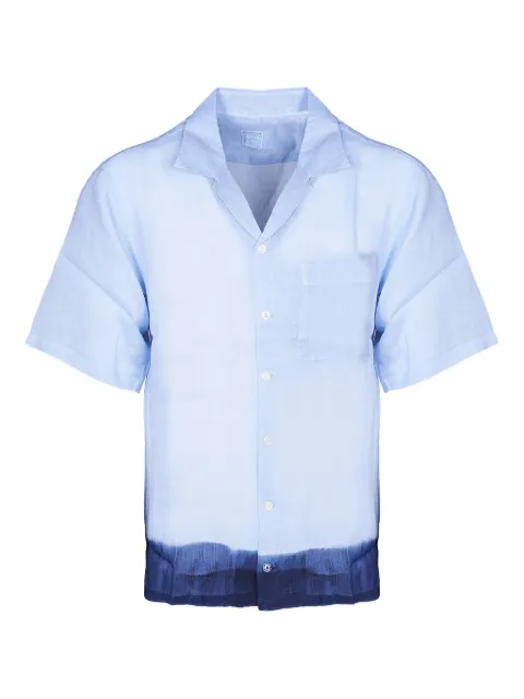 120% Lino dip-dyed short-sleeve linen shirt