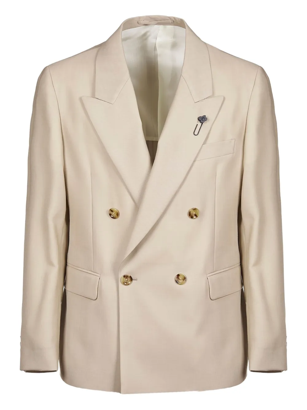 Lardini double-breasted blazer | Neutrals | Image 1