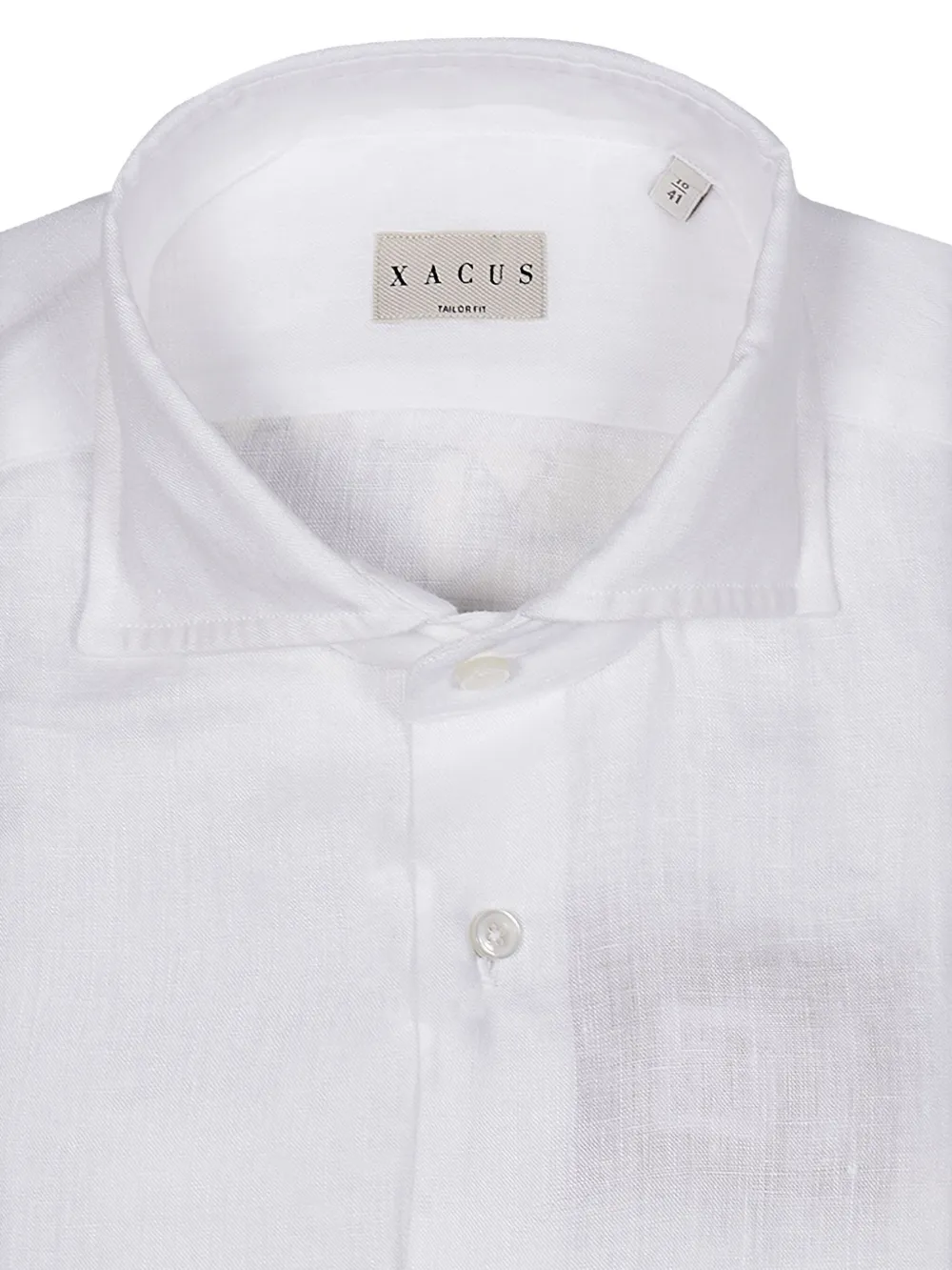 Xacus cutaway-collar linen shirt - Wit