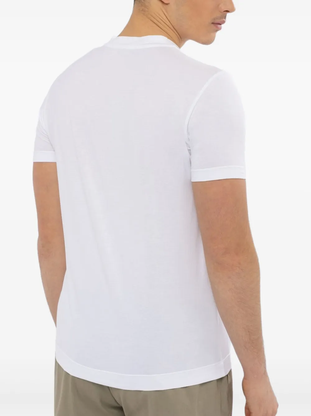 Malo T-shirt met ronde hals - Wit
