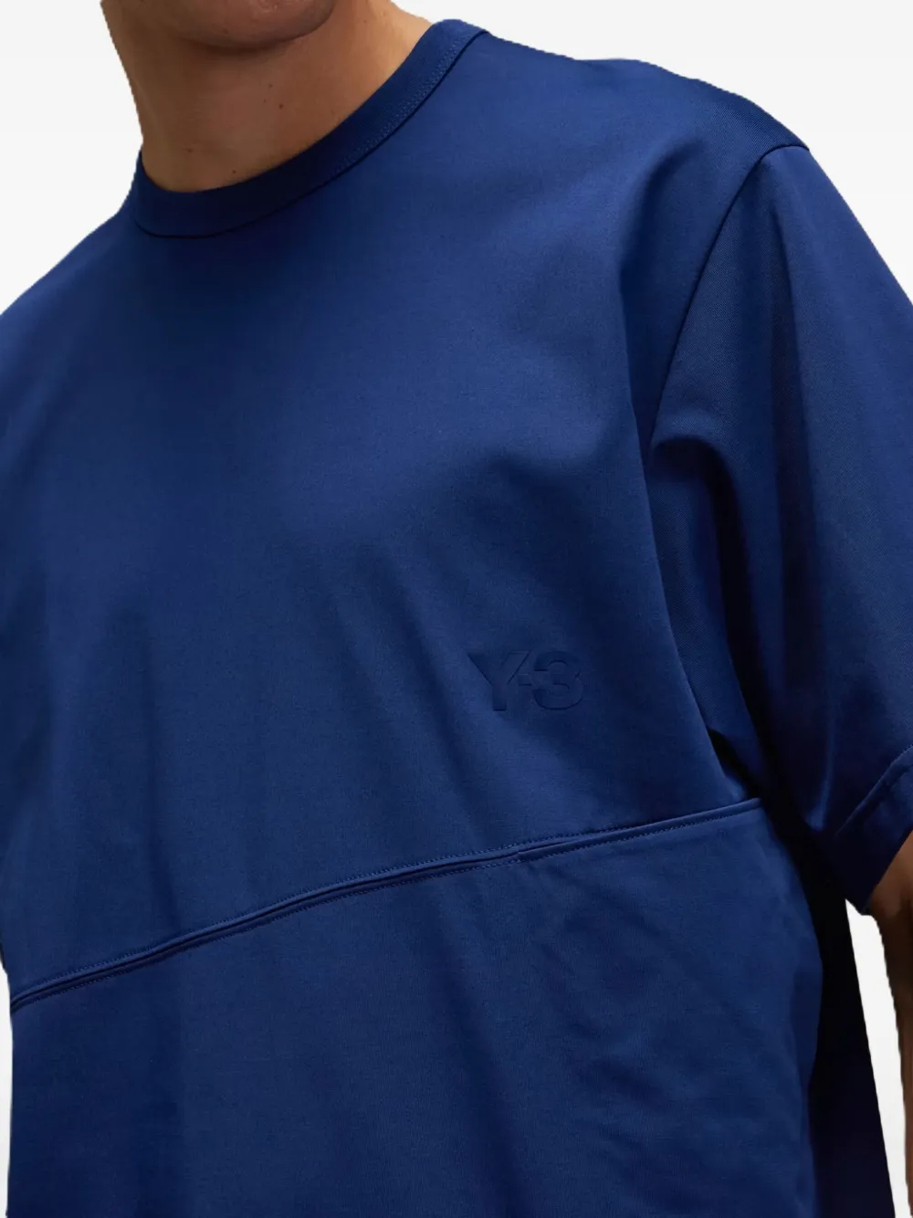 Y-3 panelled T-shirt - Blauw