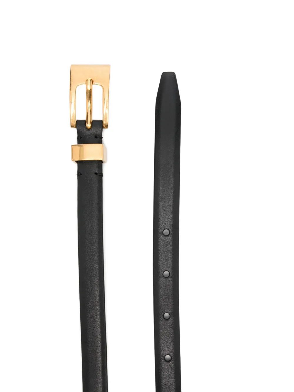 The Row Downtown buckled leather belt - Zwart
