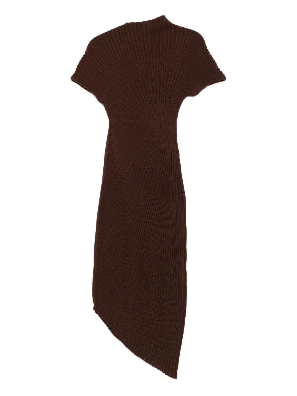 Cult Gaia Chrysta ribbed asymmetric dress | Brown | Image 1