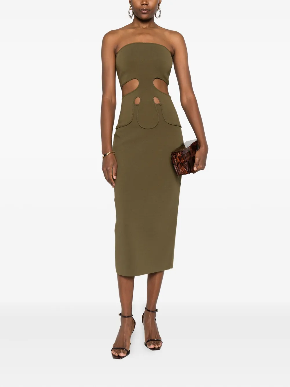 Cult Gaia sleeveless midi dress - Groen