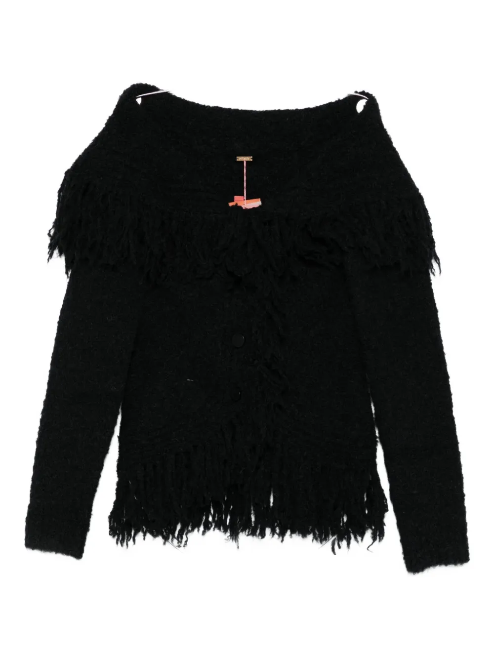 Cult Gaia Michelle Fringe-trimmed Cardigan In Black