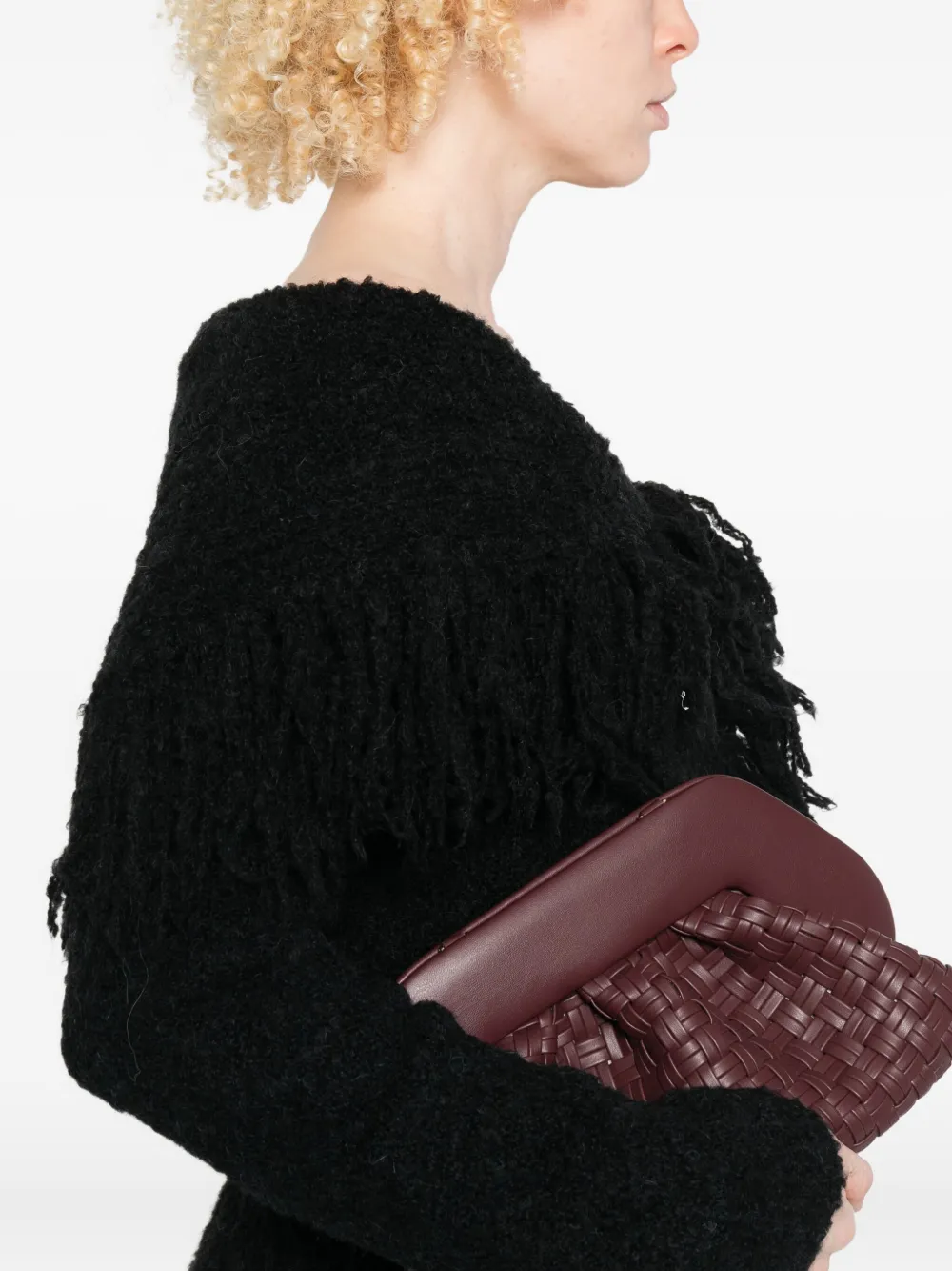 Cult Gaia Michelle Fringe-trimmed Cardigan In Black