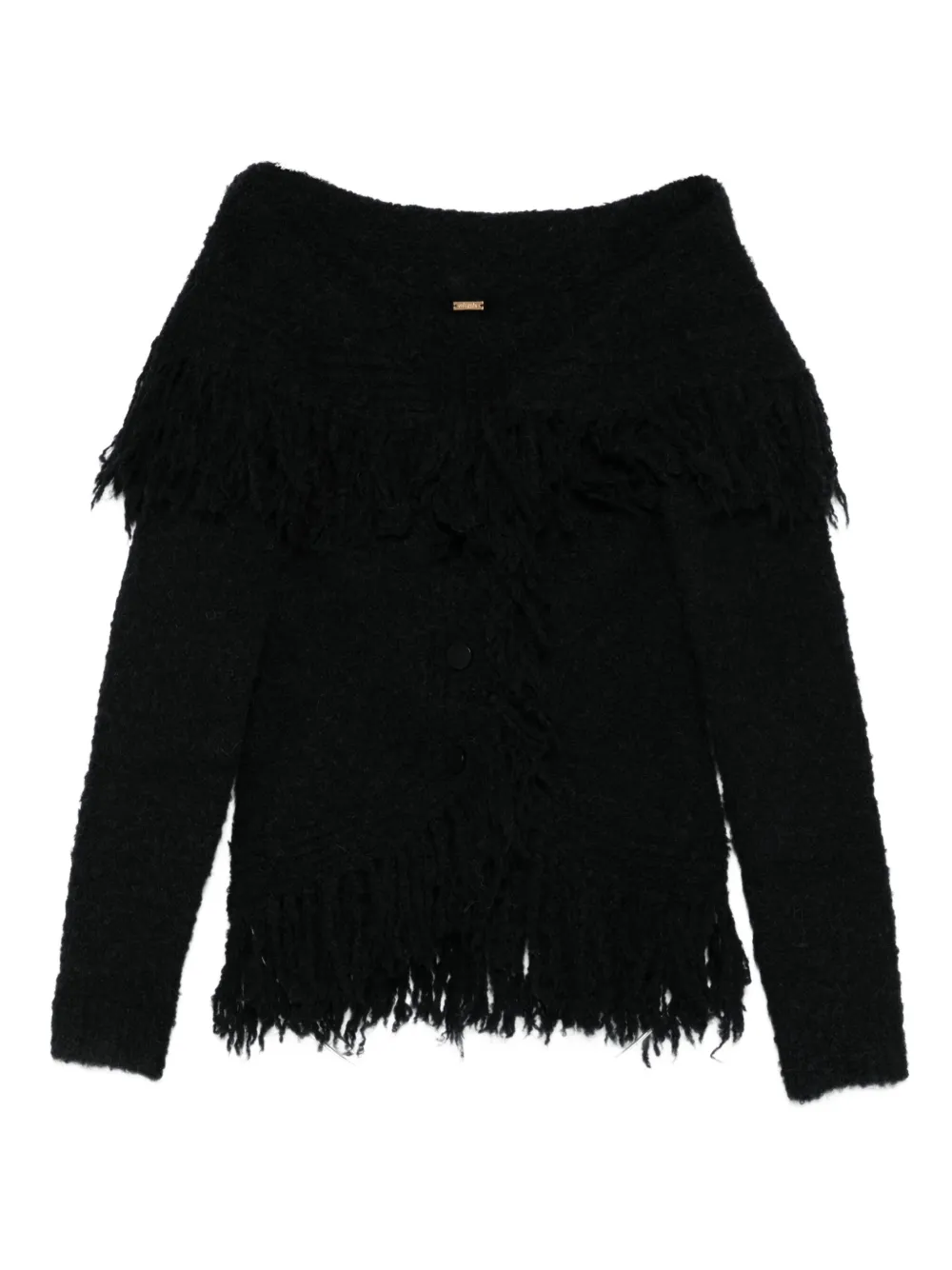 Cult Gaia Michelle fringe-trimmed cardigan | Black | Image 1