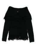 Cult Gaia Michelle fringe-trimmed cardigan - Black