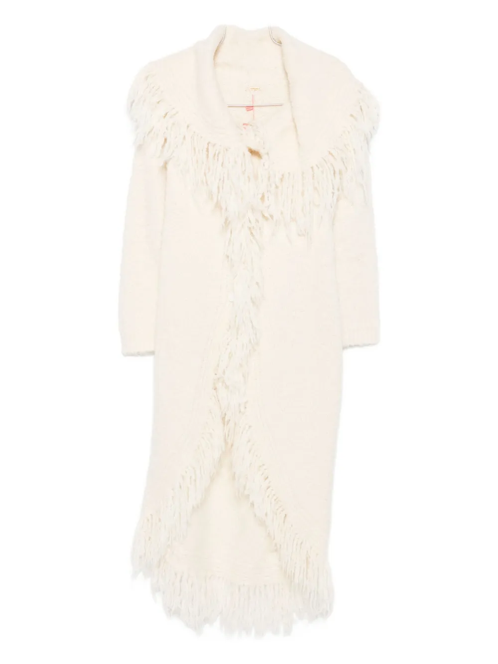 Cult Gaia Victoria Fringe-trimmed Coat In Neutral