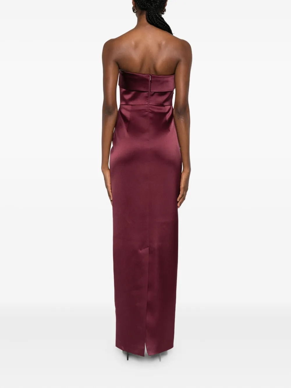 The New Arrivals Ilkyaz Ozel Strapless jurk Rood