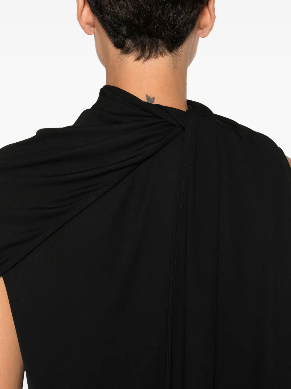 The Row Isadra Draped One-shoulder Top In Black