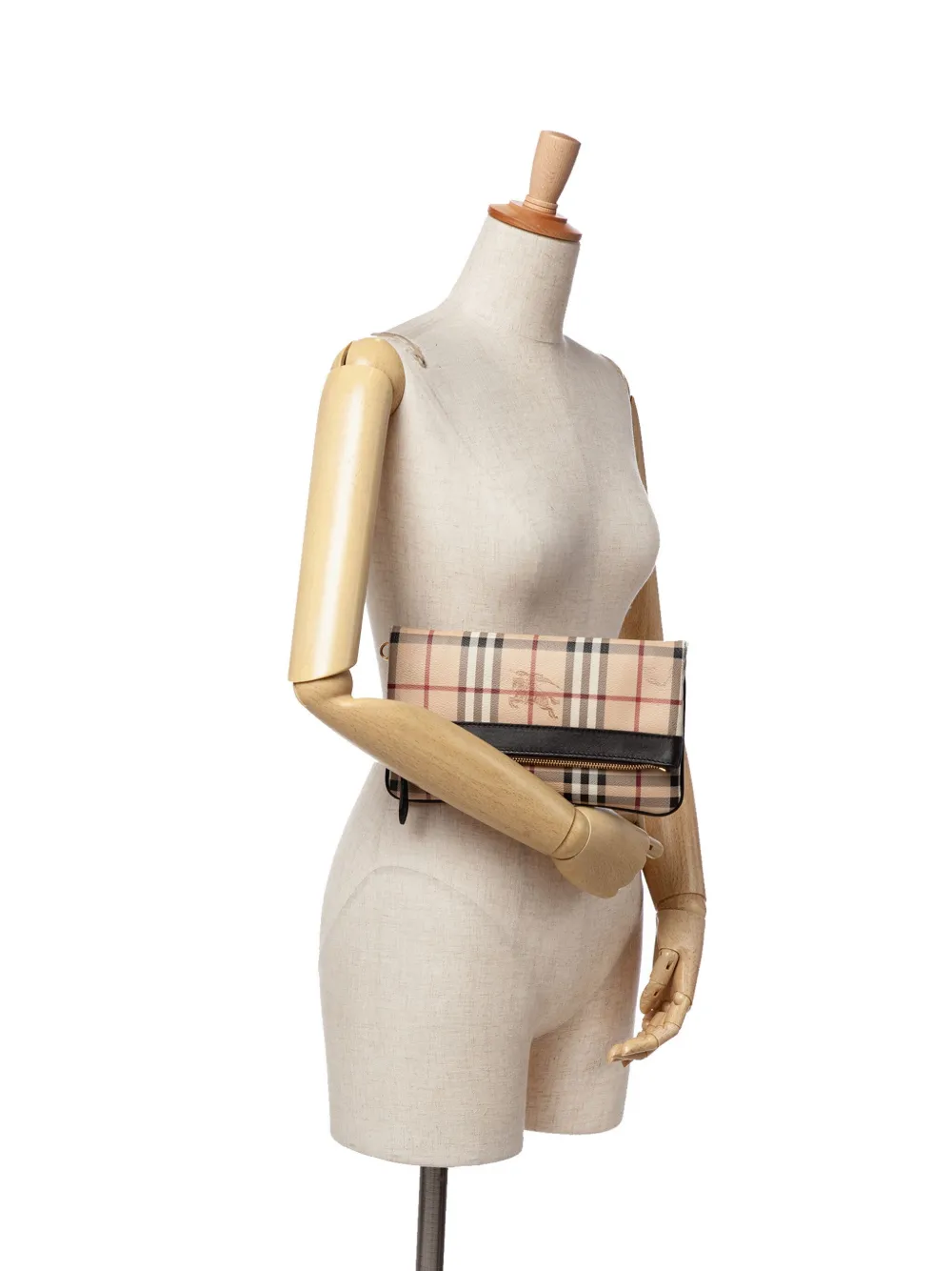 Burberry Pre-Owned 2000-2017 Haymarket Check Coated Canvas Adeline Fold over clutch bag | Pre-Owned | Image 2