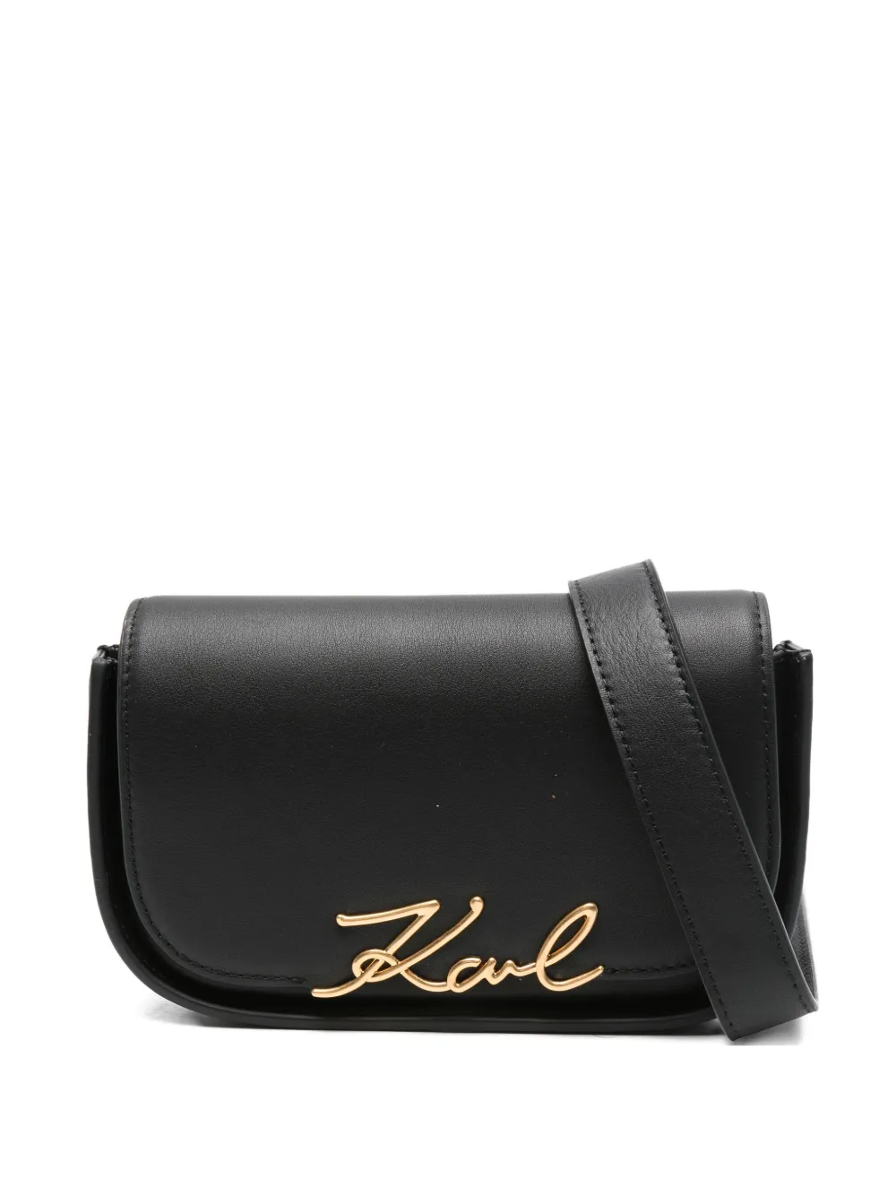 Karl Lagerfeld Leren heuptas Zwart
