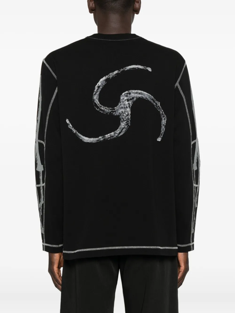 ROA T-shirt met print Zwart