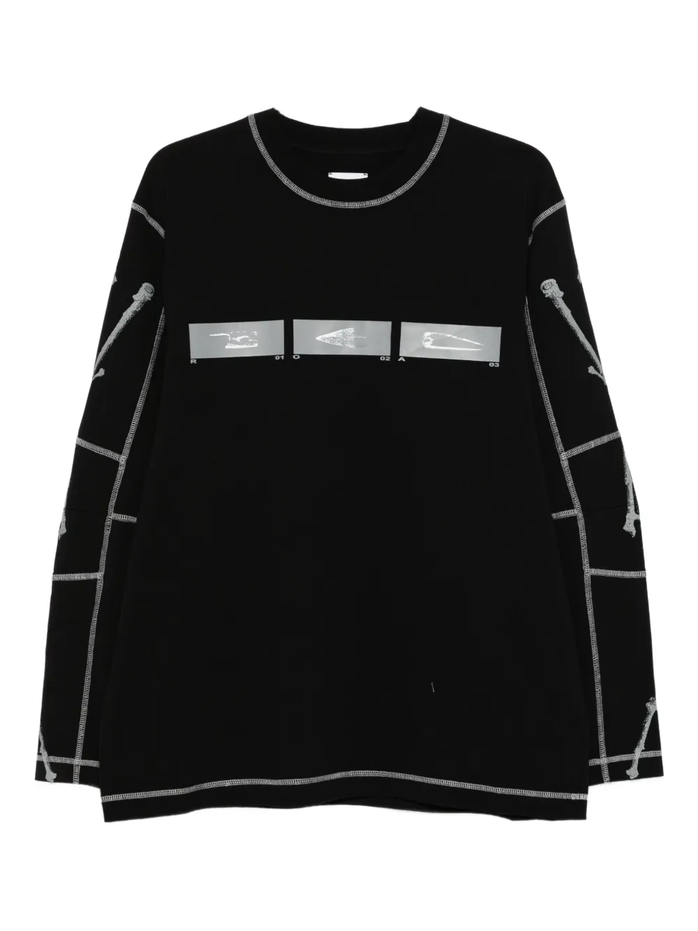 ROA graphic-print long-sleeve T-shirt | Black | Image 1