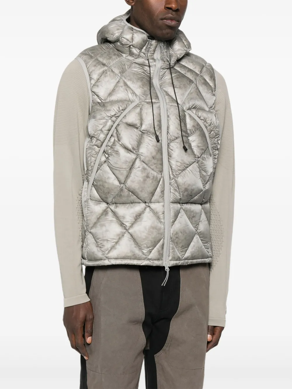 ROA Nuna bodywarmer met capuchon Grijs