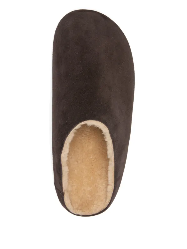 THE ROW ブラウン スエード スリッポンサンダル スタイリッシュ The Row スリッポンサンダル ブラウン スエード