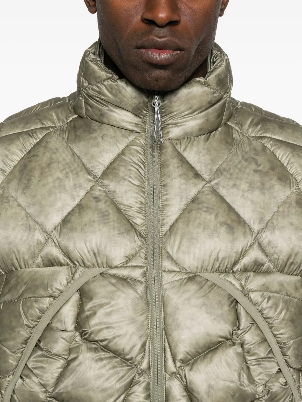 Roa Diamond-quilted Hooded Jacket In Green