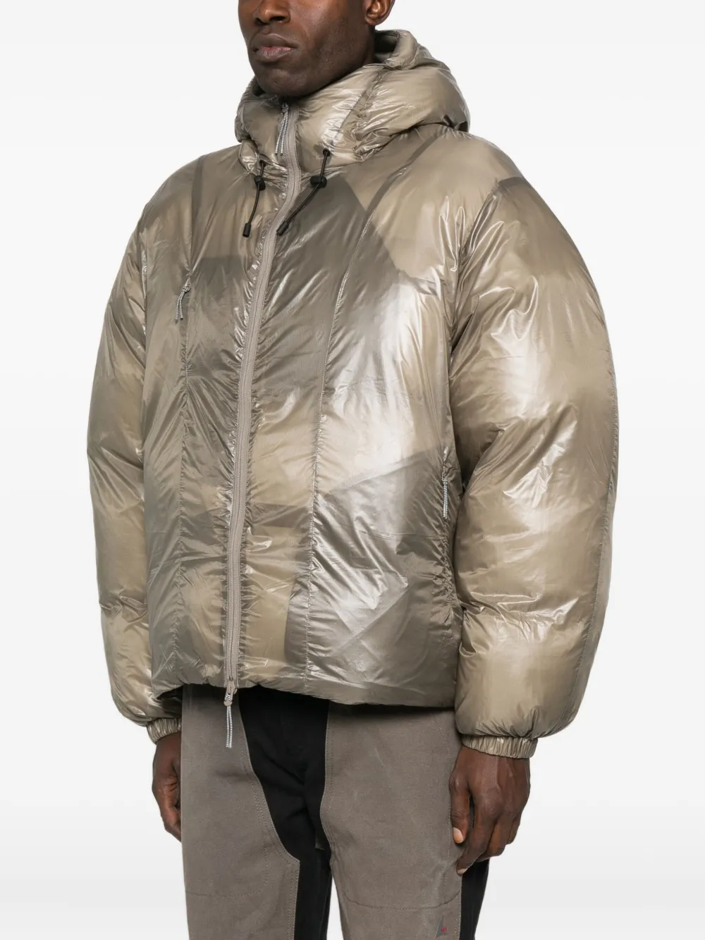Roa Hooded Shell Jacket In Gold