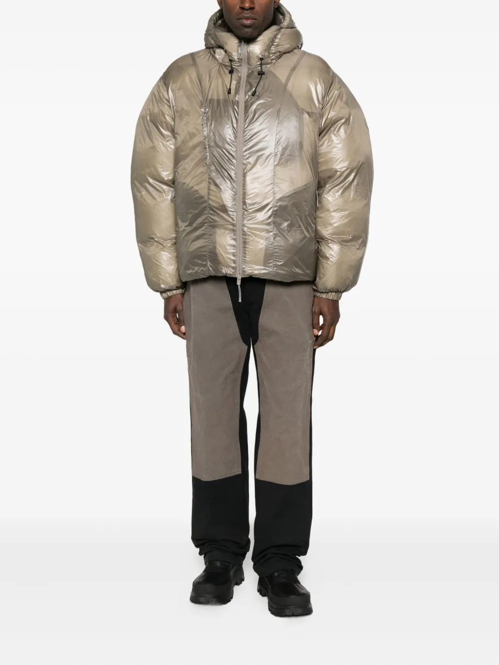 Roa Hooded Shell Jacket In Gold