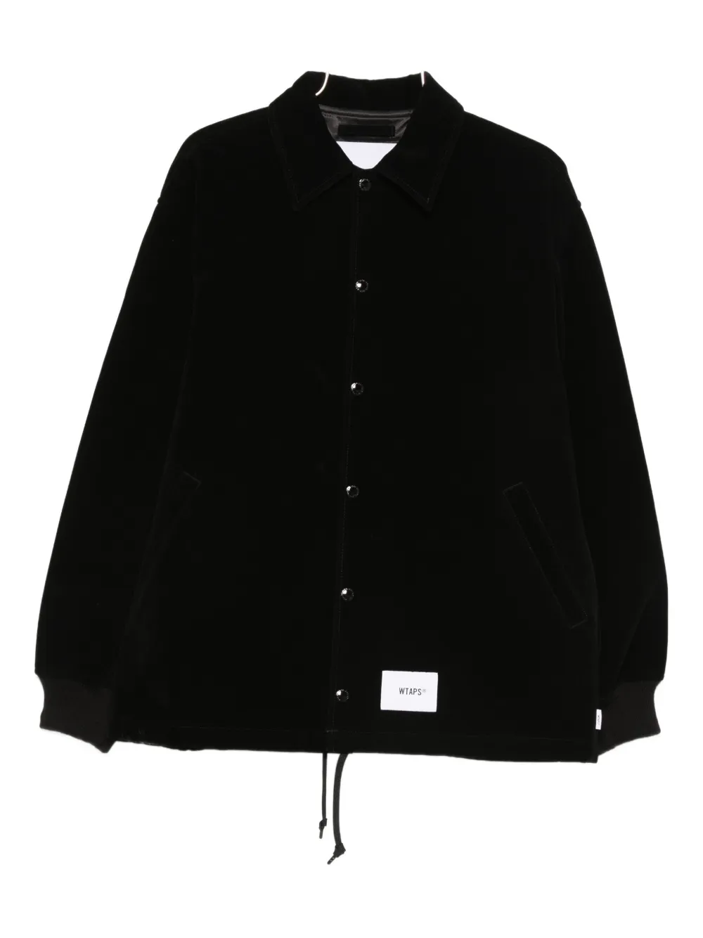 Wtaps Faux-suede Jacket In Black