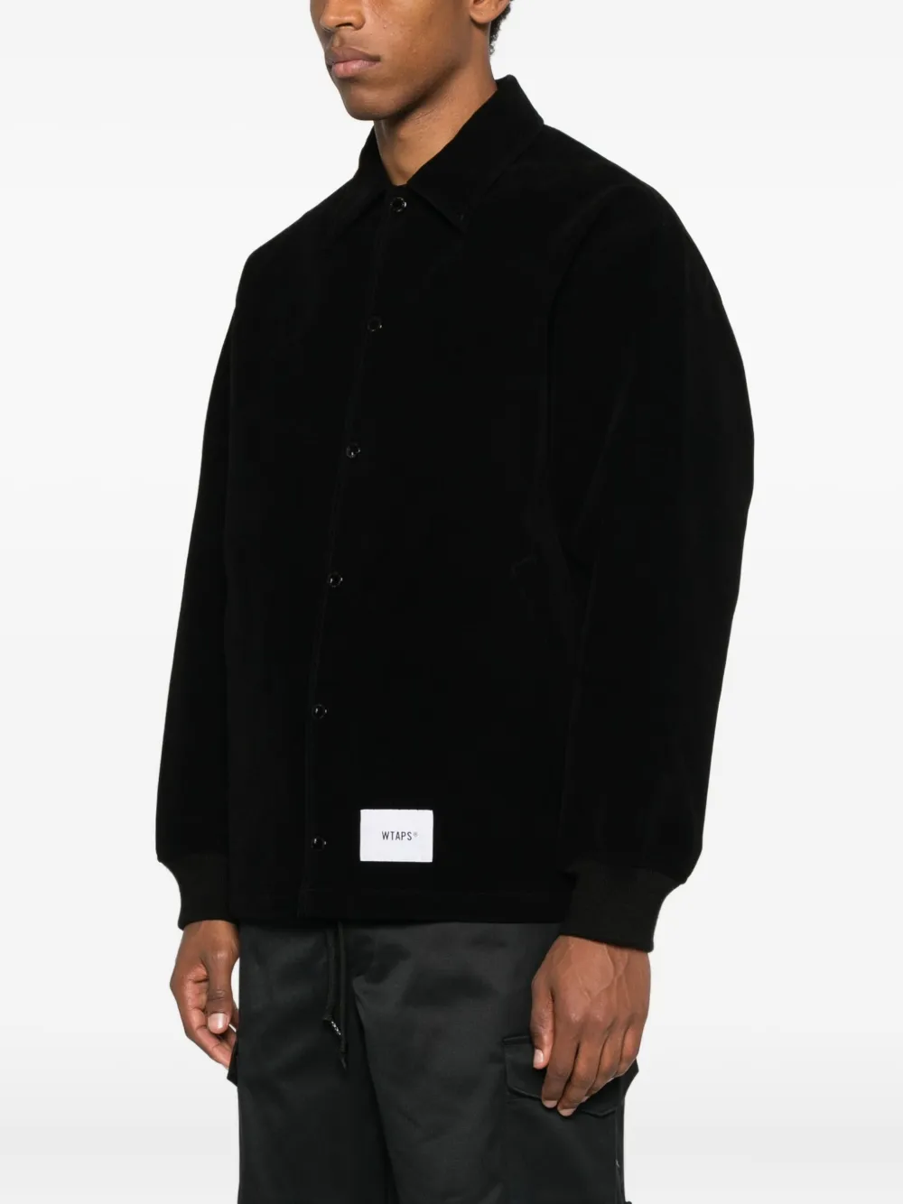 Wtaps Faux-suede Jacket In Black