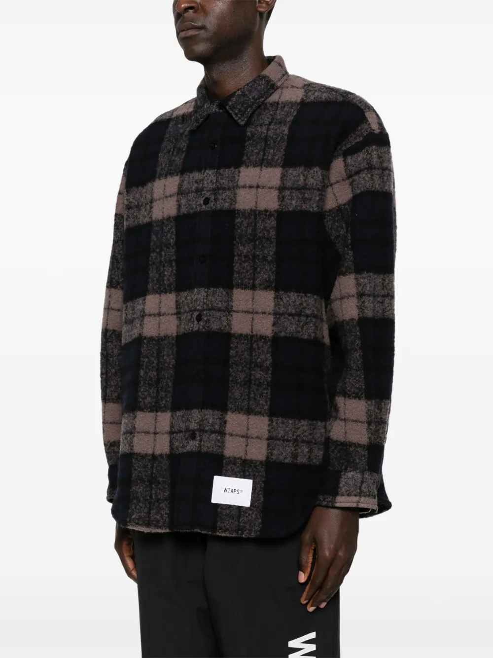 Wtaps Checked Shirt In Black