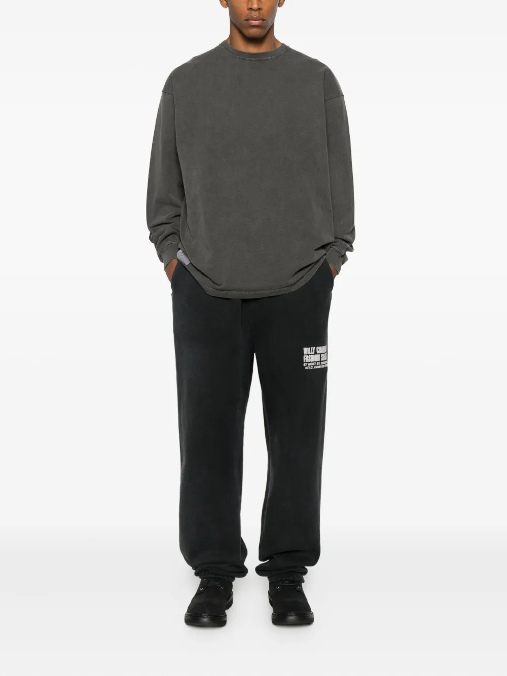 WTAPS Sign-Od long-sleeve cotton T-shirt - Grijs