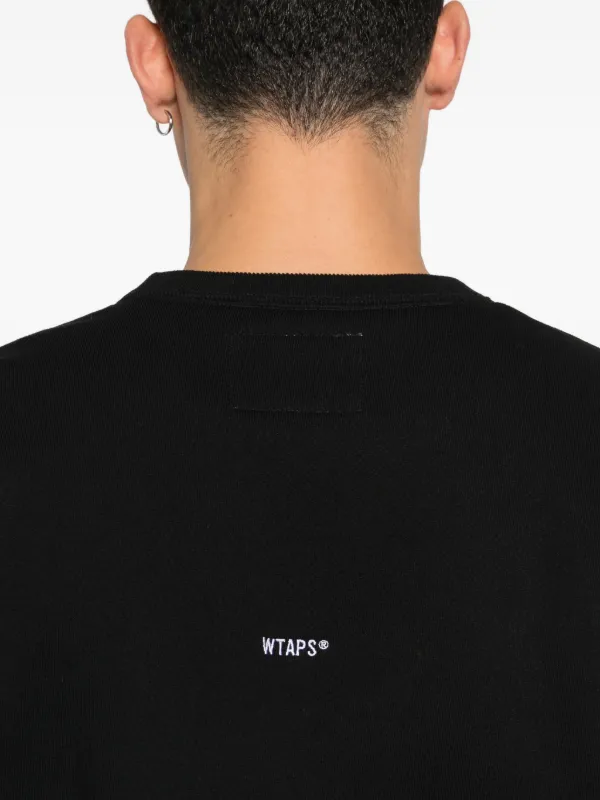 WTAPS logo-patch crew-neck Sweatshirt | Black | FARFETCH HK
