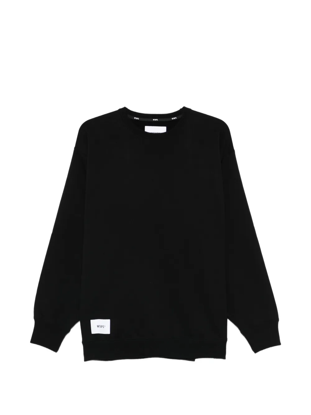 WTAPS logo-patch crew-neck sweatshirt - Nero