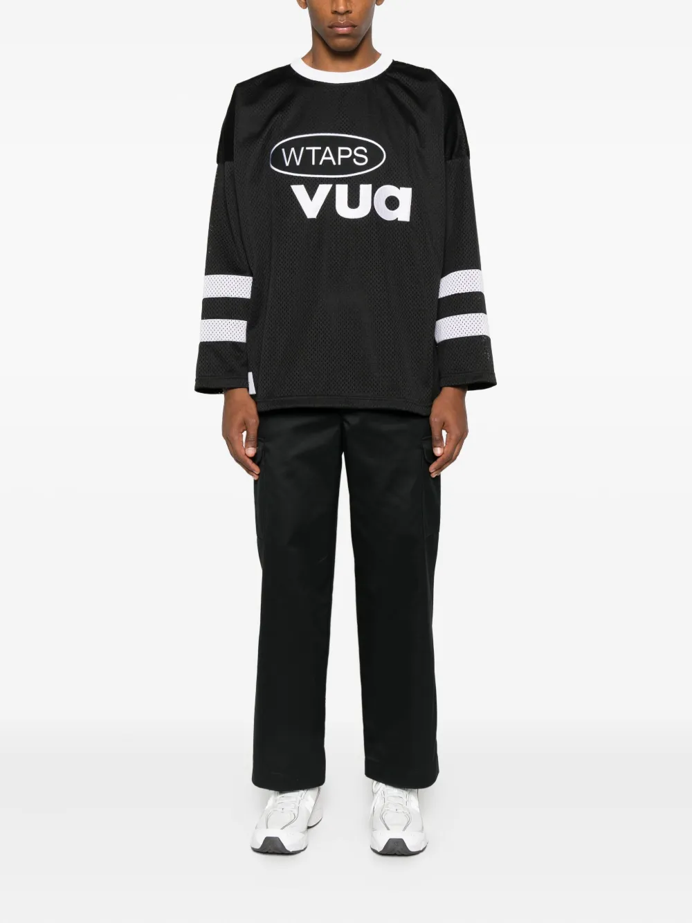 WTAPS Netminder logo T-shirt - Zwart