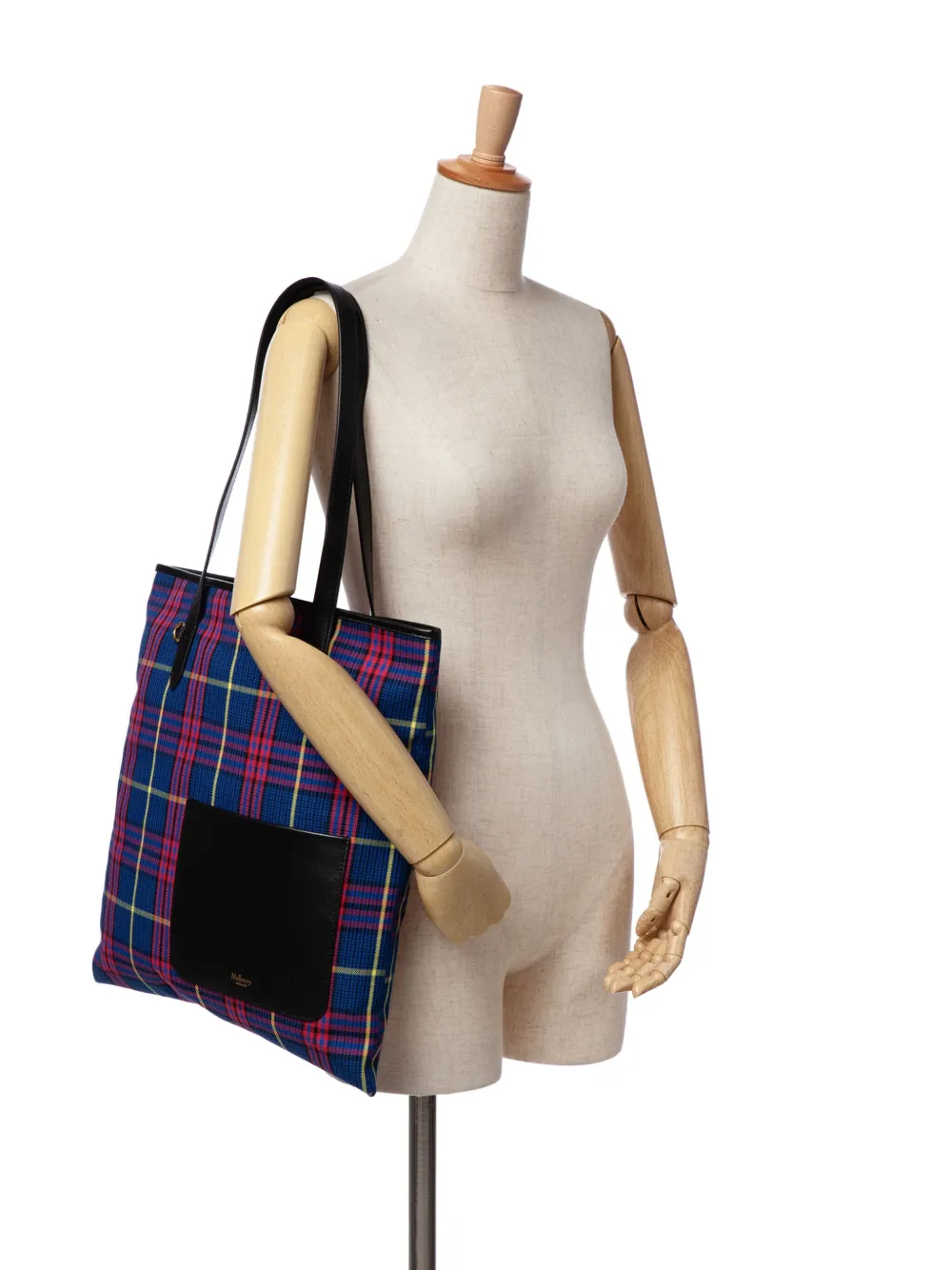 Mulberry Pre-Owned tote de lona a cuadros 2015-2025 | Estilos de archivo | Image 2