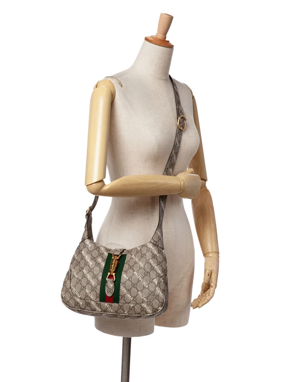 Gucci Pre-Owned 2016-2024 Balenciaga The Hacker Project Small GG Supreme Web Jackie 1961 crossbody bag | Pre-Owned | Image 2
