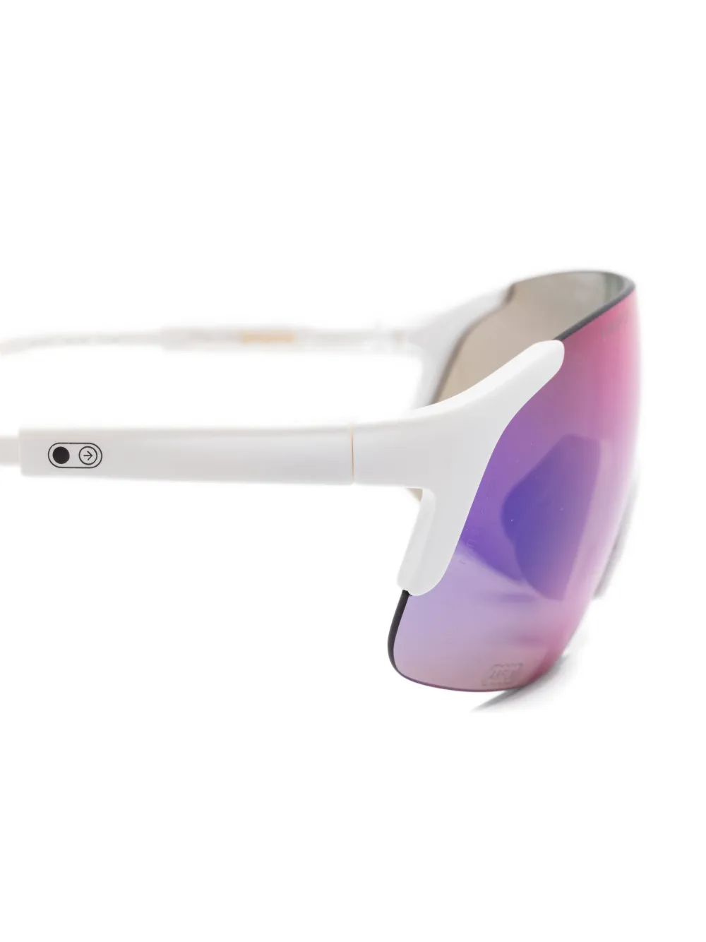 Alba Optics Jumbo zonnebril met schild montuur Wit