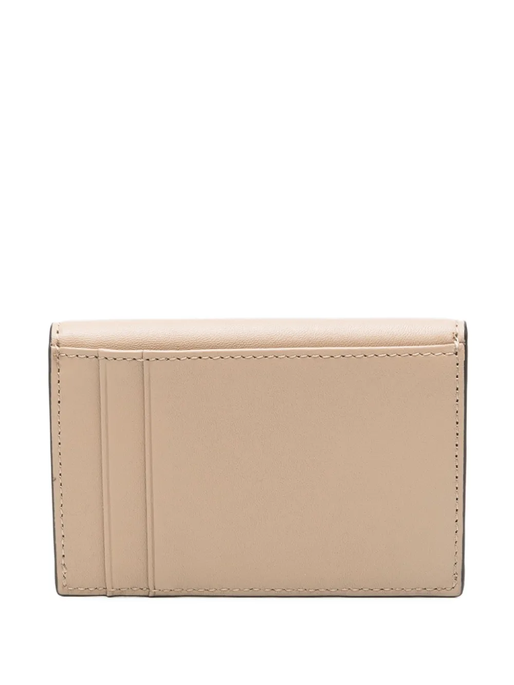 Karl Lagerfeld K Forever leather gold-tone clasp wallet Beige