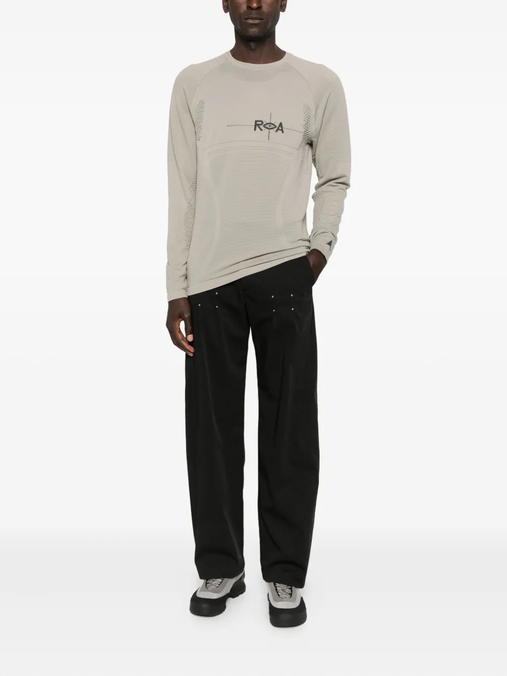 ROA seamless long-sleeve T-shirt - Grijs