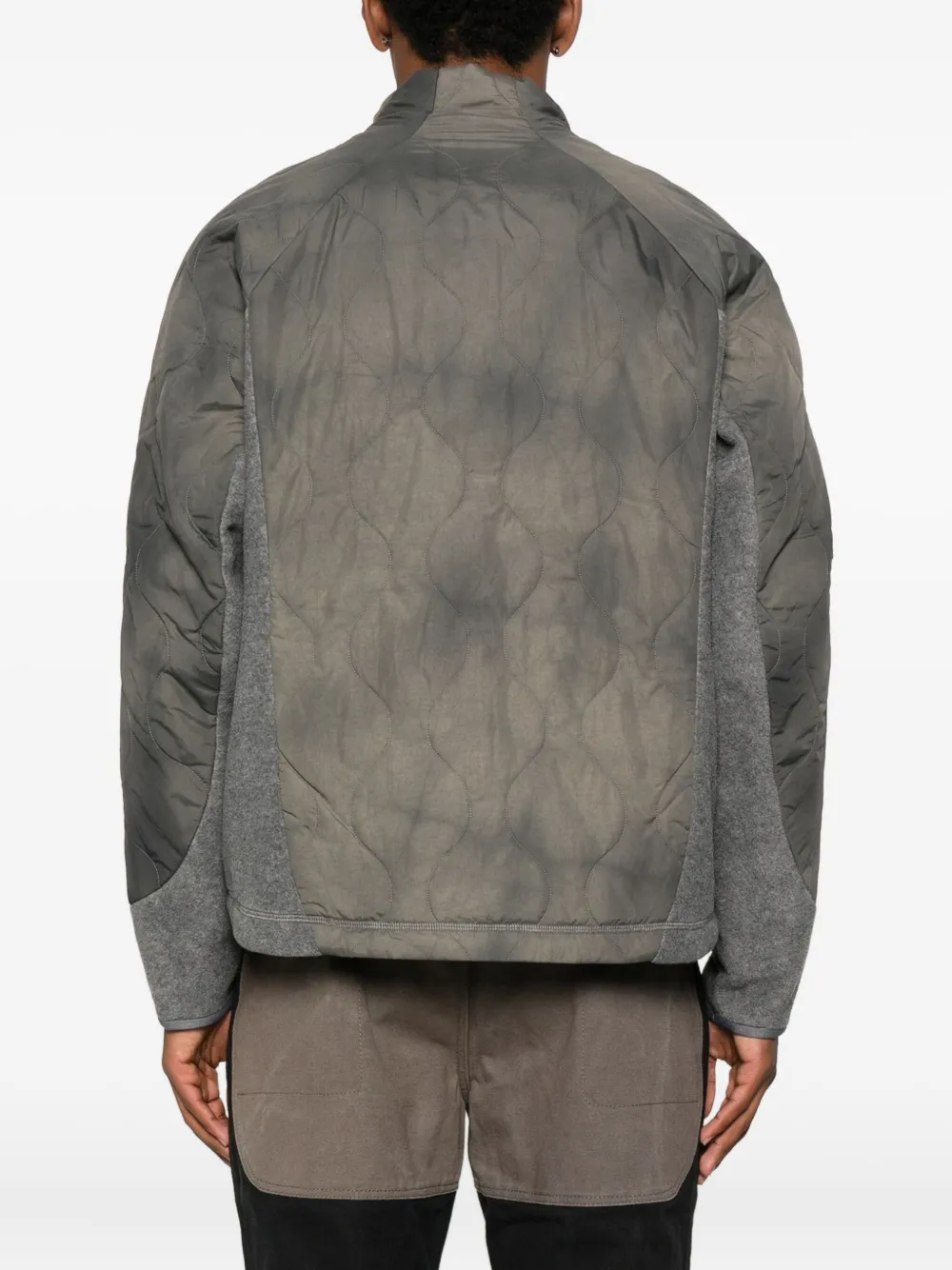 ROA x And Wander gewatteerd fleece jack Grijs