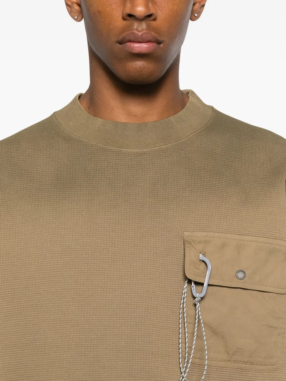 ROA x And Wander geverfd T-shirt Bruin